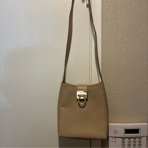 Salvatore Ferragamo Trifolio Calfskin Crossbody Bag Gancini Clasp